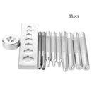 11pcs Set Craft Tool Die Punch Snap Rivet Setter Base Kit For DIY Leathe YLI