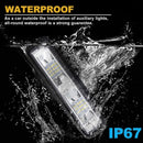 2Pcs 48W 16 LED 6000K Work Light Bar Flood Suv Boat Driving Lamp Offroad GRG