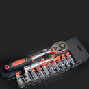 1/4 inch Socket Set Ratchet Wrench Extension Rod Combo Tools Kit  6.3mm Tv