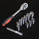 1/4 inch Socket Set Ratchet Wrench Extension Rod Combo Tools Kit  6.3mm Tv
