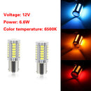 2Pcs Car Tail Stop Brake Light 33SMD LED Bulb Yellow Bulbs 12V IYI