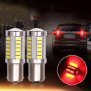 2 Pcs Amber 1156 33SMD Car Tail Turns Signals Brake Reverse Light Lamp FUT
