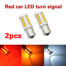 2 Pcs Amber 1156 33SMD Car Tail Turns Signals Brake Reverse Light Lamp FUT