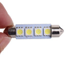 10PCS 42MM 4 SMD 5050 Car Interior Light Dome Festoon Lamp Bulb White New FOH