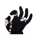 Black Velvet Jewelry Ring Bracelet Necklace Hanging Hand Display Holder HVE