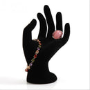Black Velvet Jewelry Ring Bracelet Necklace Hanging Hand Display Holder HVE