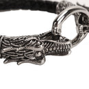 Dragon Head PU Leather Braided Bracelet Wristband Cuff Punk Jewelry Gifts  OSS