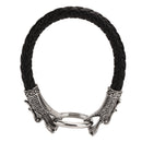 Dragon Head PU Leather Braided Bracelet Wristband Cuff Punk Jewelry Gifts  OSS