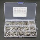 480pcs M2 M3 M4 Metric Hex Socket Head Cap Screws Bolt Nut Assortment UAQ YWQ