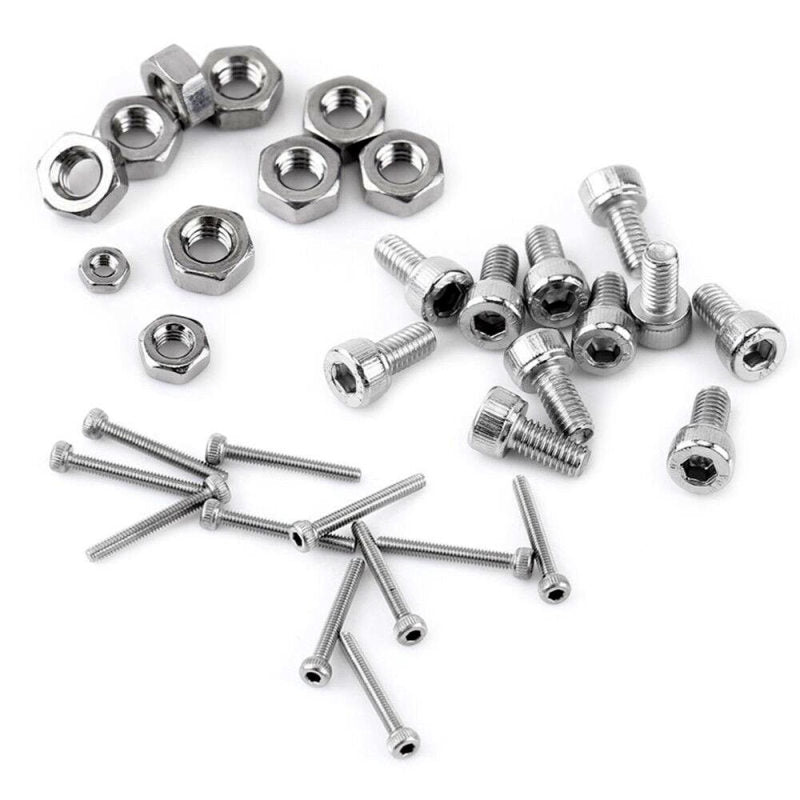 480pcs M2 M3 M4 Metric Hex Socket Head Cap Screws Bolt Nut Assortment NEW