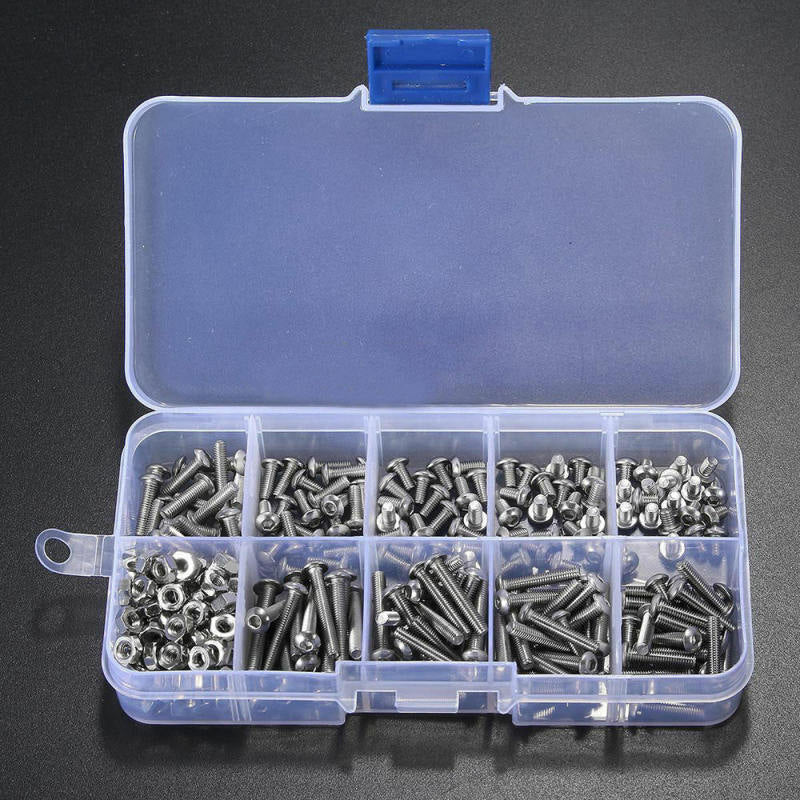 1 box M3 Hex Screw Nuts Bolt Cap Socket Assortment Kit Stainless Steel d HKN