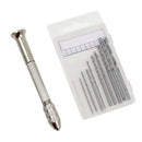 0.5-3.0mm Hand Drill with 10 Drill Sets Twist Drill Bits Wood Bodhi Alloy WPR