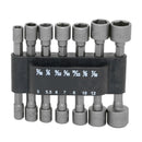 14PCS Power Nut Driver Hex Shank Drill Bit Set Adapter Socket Wrench Sc LRS