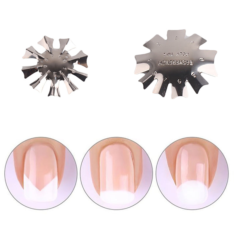 French Manicure Modeling Shaping Stainless Stamping Plates Nail Making Art Tool