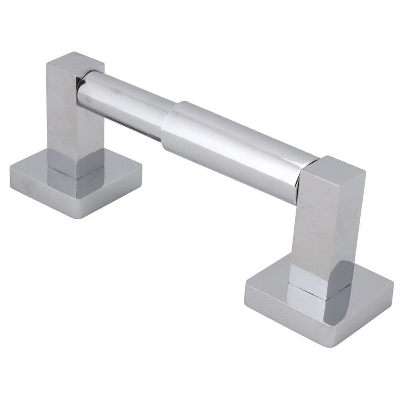 1 x Square Modern Bathroom Toilet Roll Holder in Chrome Wall Mounted Desi DUE