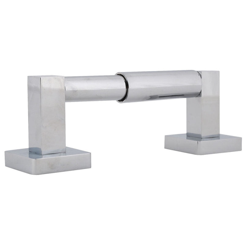 1 x Square Modern Bathroom Toilet Roll Holder in Chrome Wall Mounted Desi DUE