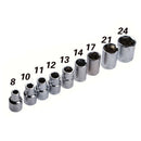 10 x Wrench Spanner Set 8-24mm Chrome Plated Vehicle Rod Sleeve Repair T NXE