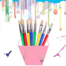 4pcs Candy Color Flat Head Plastic Rod Pig Mane Painting Oil Painting for AIJ