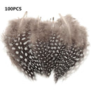 100PCS High Quality Guinea Fowl Feather Christmas Wedding Home Decoration fd