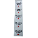 500 Thank You Stickers Mini DIY Clear Red Heart Round Gift Lable Party F IMF