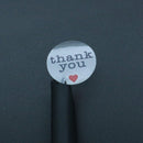 500 Thank You Stickers Mini DIY Clear Red Heart Round Gift Lable Party F IMF
