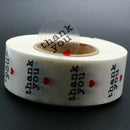 500 Thank You Stickers Mini DIY Clear Red Heart Round Gift Lable Party F IMF