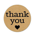 500 Thank You Stickers Kraft Mini DIY with Heart Round Gift Lables Party GGZ