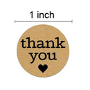 500 Thank You Stickers Kraft Mini DIY with Heart Round Gift Lables Party GGZ