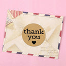 500 Thank You Stickers Kraft Mini DIY with Heart Round Gift Lables Party GGZ