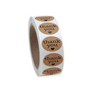 500 Thank You Stickers Kraft Mini DIY with Heart Round Gift Lables Party GGZ