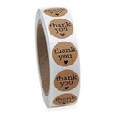 500 Thank You Stickers Kraft Mini DIY with Heart Round Gift Lables Party GGZ