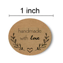 500 1" Round Thank You Hand Made With Love Labels Stickers Gift Food Craft Box d