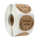 500 1" Round Thank You Hand Made With Love Labels Stickers Gift Food Craft Box d