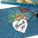 500 Thank You Stickers DIY Craft White Heart-Shaped Gift Lables Wedding  MTH