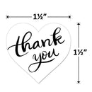 500 Thank You Stickers DIY Craft White Heart-Shaped Gift Lables Wedding  MTH