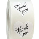 500 Thank You Stickers DIY Craft White Heart-Shaped Gift Lables Wedding  MTH