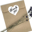 500 Thank You Stickers DIY Craft White Heart-Shaped Gift Lables Wedding  MTH