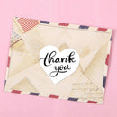 500 Thank You Stickers DIY Craft White Heart-Shaped Gift Lables Wedding  MTH