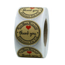 500 Thank You Stickers Mini DIY Craft Red Heart Round Gift Lable Wedding EDE