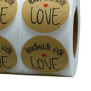 500 Thank You Stickers Hand Made With Love Craft Lables Handmade Scrapb MYQ HES