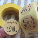 500 Thank You Stickers Hand Made With Love Craft Lables Handmade Scrapbooking cv