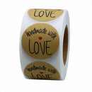 500 Thank You Stickers Hand Made With Love Craft Lables Handmade Scrapb MYQ HES