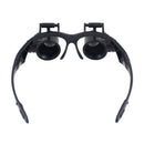 10X 15X 20X 25X Double Eye Watch Repair Magnifier Loupe Glass With 2 LED  GNU