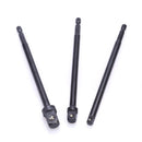 3x Socket Adapter Set Hex Shank to Impact Driver Drill Tool 1/4 3/8 1/2 Inch