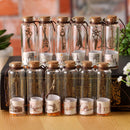 12pcs Small Empty Clear Glass Wish Bottle Vials Cork Storage Glass Craft