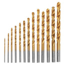 13 x Round Shank HSS Coated Titanium Twist Drill Bit Set 1.5-6.5mm Quic LJM