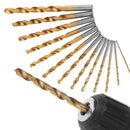 13 x Round Shank HSS Coated Titanium Twist Drill Bit Set 1.5-6.5mm Quic LJM