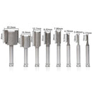 8 x 1/4 Inch Shank Straight Router Bit Set Carbide Wood Milling Cutter  LVP