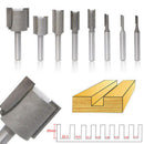 8 x 1/4 Inch Shank Straight Router Bit Set Carbide Wood Milling Cutter  LVP
