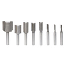 8 x 1/4 Inch Shank Straight Router Bit Set Carbide Wood Milling Cutter  LVP